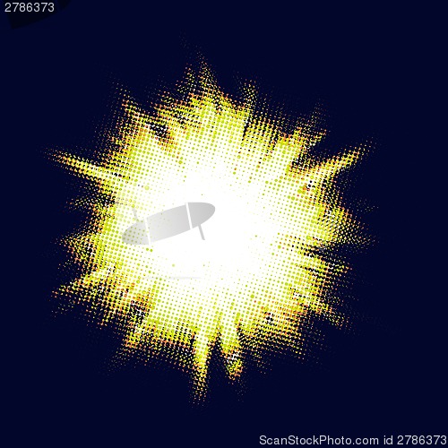 Image of Flash halftone burst colored. EPS 10
