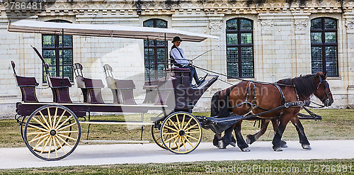 Image of Carriage in Front of Chambord Castle