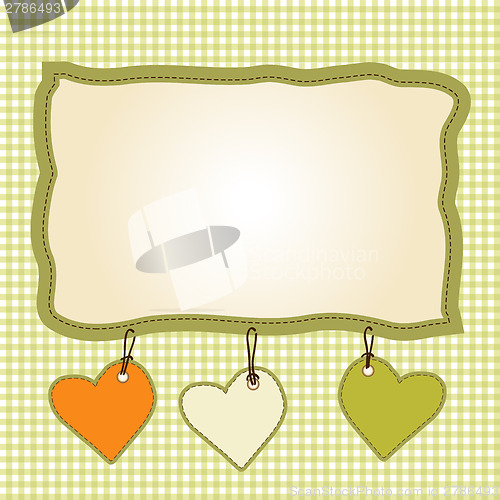 Image of Template frame design for greeting card