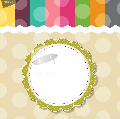 Image of Template frame design for greeting card