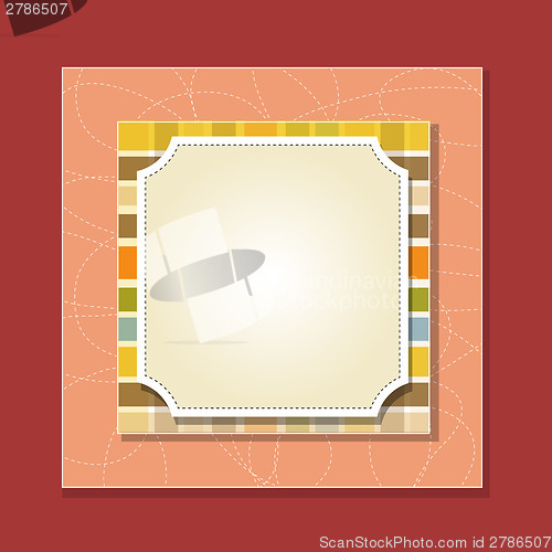 Image of Cool template frame design for greeting card