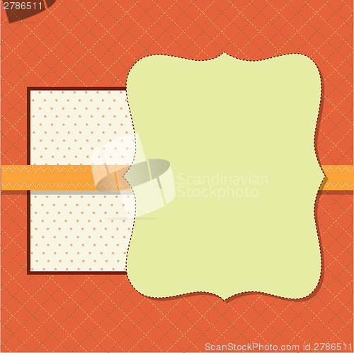 Image of Cool template frame design for greeting card
