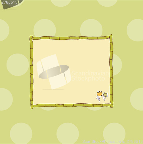 Image of Template frame design for greeting card