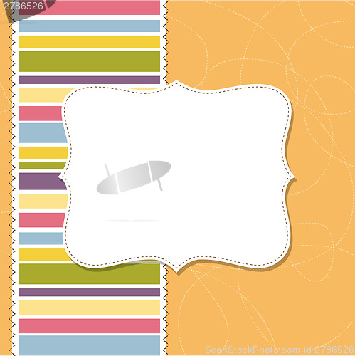 Image of Cool template frame design for greeting card