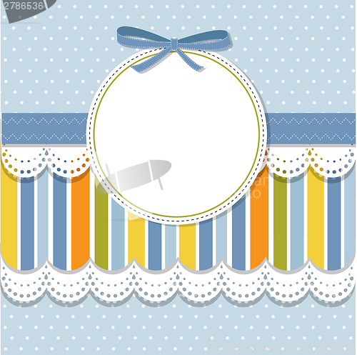 Image of Cool template frame design for greeting card