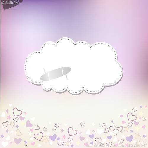 Image of Template frame design for greeting card