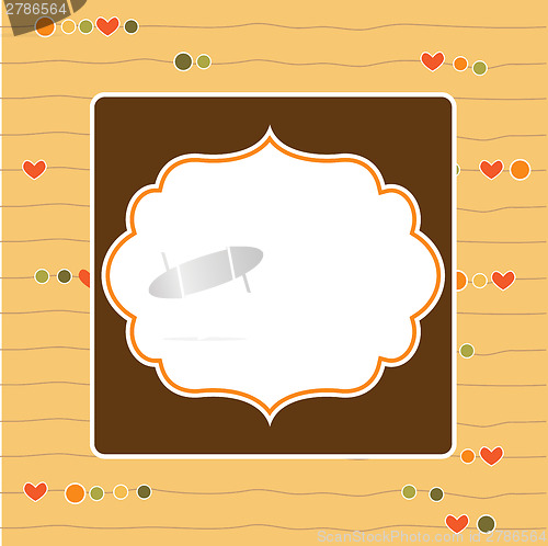 Image of Cool template frame design for greeting card
