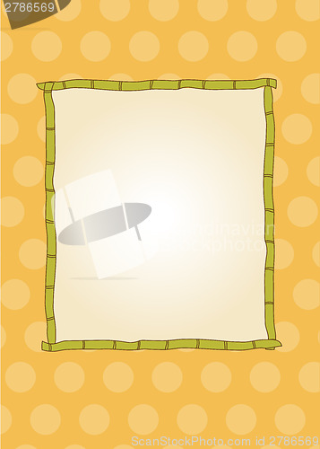 Image of Template frame design for greeting card