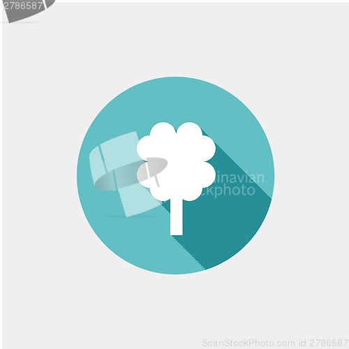 Image of abstract tree icon illustration. Flat design style