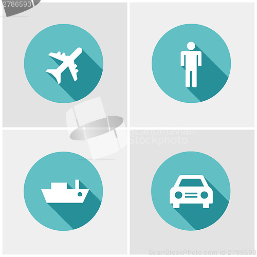 Image of Flat design icon set