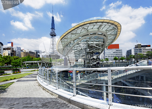 Image of Nagoya, Japan city skyline with Nagoya Tower. 