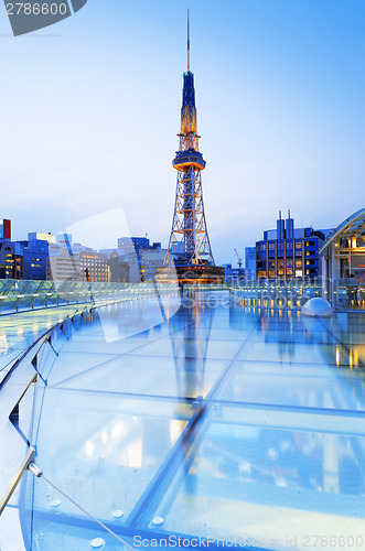 Image of Nagoya, Japan city skyline with Nagoya Tower. 