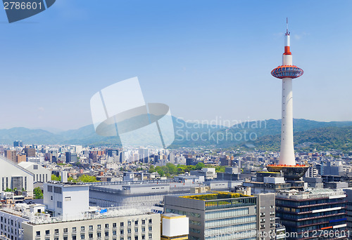 Image of Kyoto, Japan skyline at Kyoto Tower.