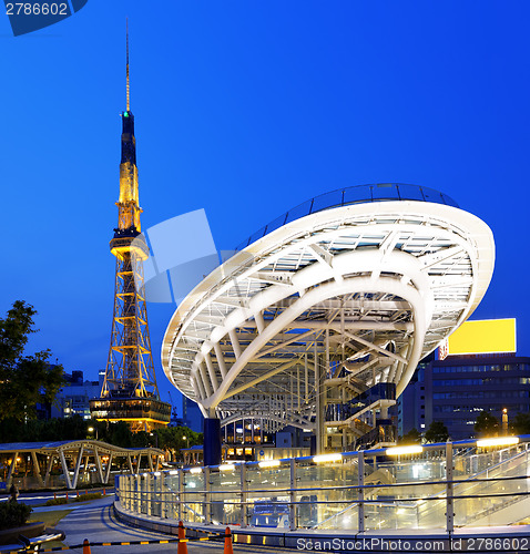 Image of Nagoya, Japan city skyline with Nagoya Tower. 