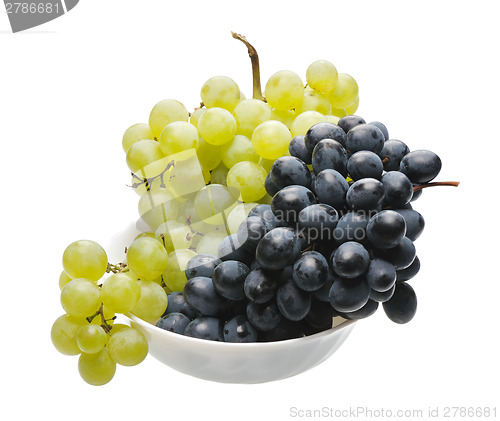 Image of Black and green grapes 