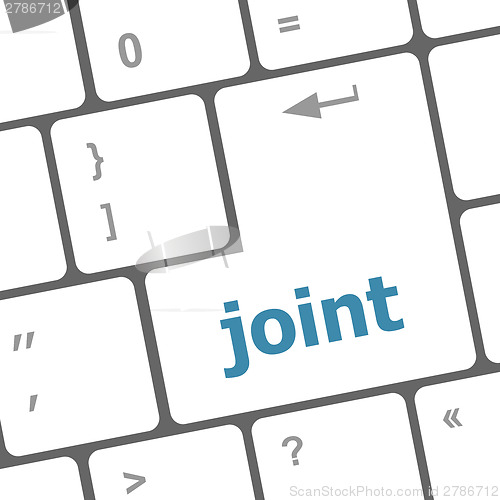 Image of Computer keyboard keys with joint