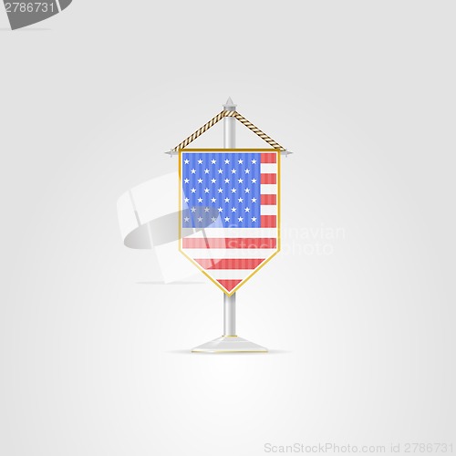 Image of Illustration of national symbols of North America countries. USA.