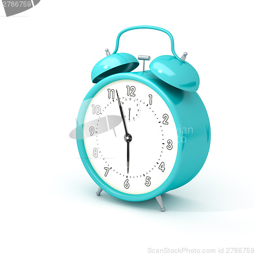 Image of turquoise alarm clock