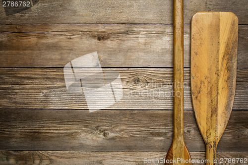 Image of wooden canoe paddle abstract