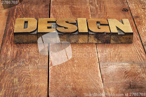 Image of design word in wood type