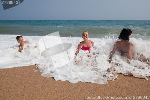 Image of Playing in the sea