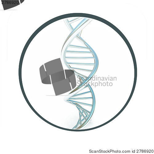 Image of Glossy icon with DNA