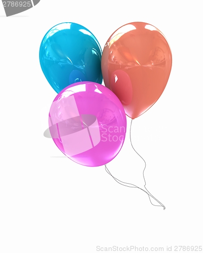 Image of 3d colorful balloons 