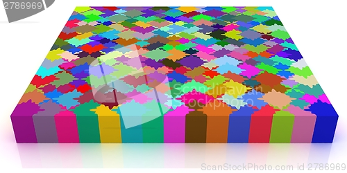 Image of Many-colored puzzle pattern