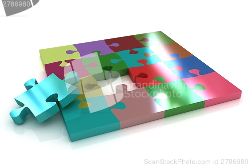 Image of Many-colored puzzle pattern