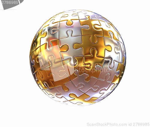 Image of Puzzle abstract sphere 