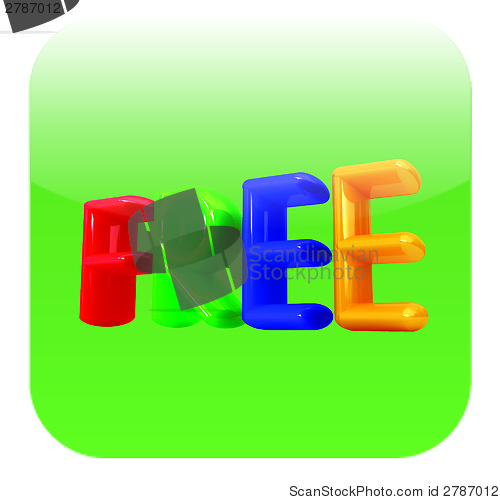 Image of "Free" colorful icon 