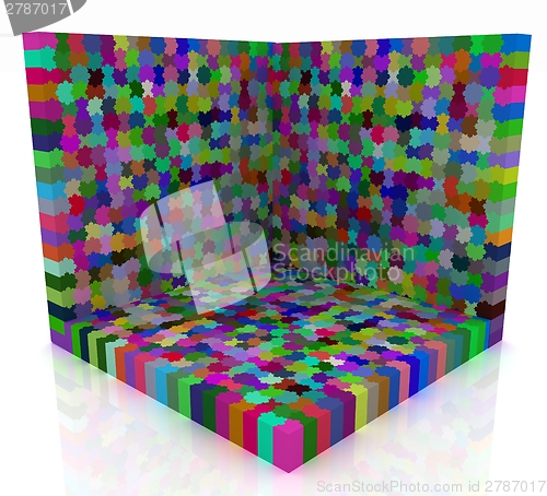 Image of Many-colored puzzle pattern