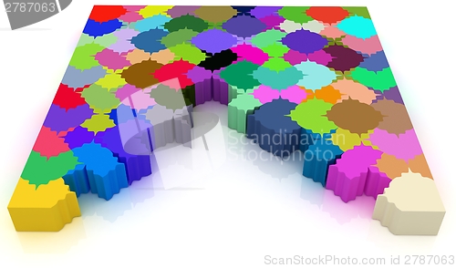 Image of Many-colored puzzle pattern