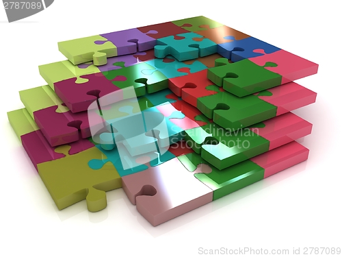 Image of Many-colored puzzle pattern