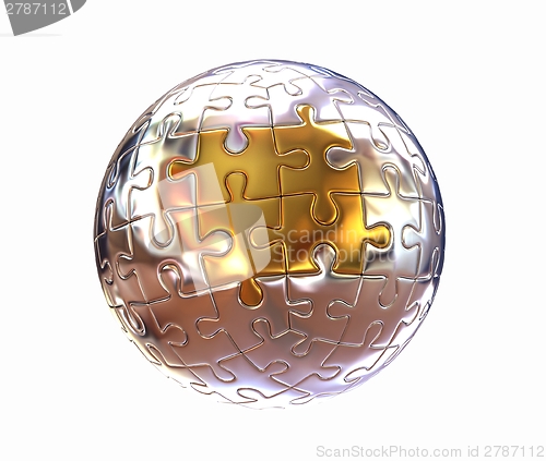 Image of Puzzle abstract sphere 