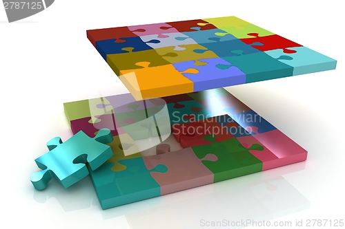 Image of Many-colored puzzle pattern