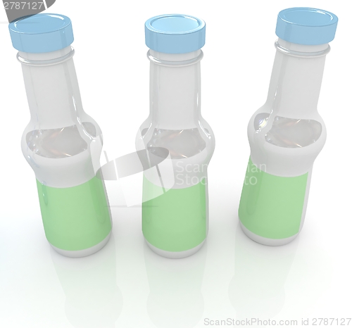 Image of Plastic milk products bottles set 