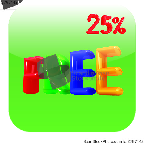 Image of "Free" colorful icon 