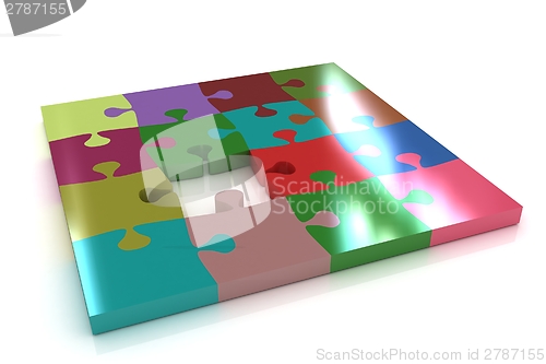 Image of Many-colored puzzle pattern