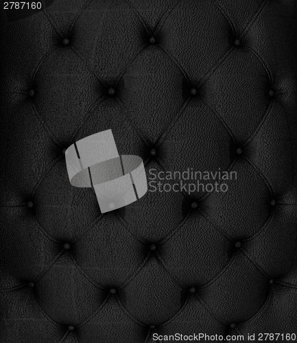 Image of Sepia picture of genuine black leather upholstery 