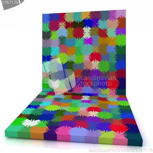 Image of Many-colored puzzle pattern