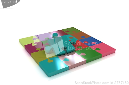 Image of Many-colored puzzle pattern