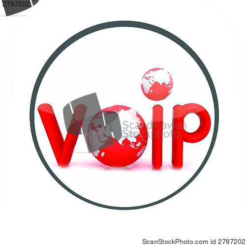 Image of Glossy icon with text "VoIP"