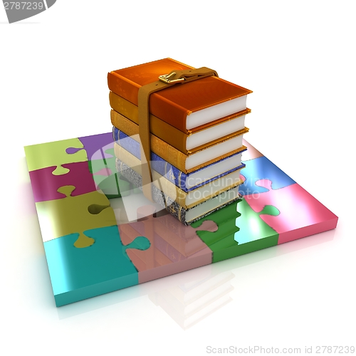 Image of Puzzle and books 