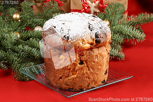 Image of Panettone the italian Christmas fruit cake