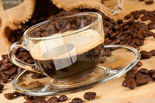 Image of Espresso and coffee beans