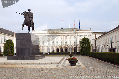 Image of presidential palace Koniecpolski Palace with Prince J?zef Poniat