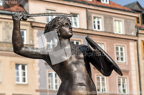 Image of Mermaid statue in Warsaw.