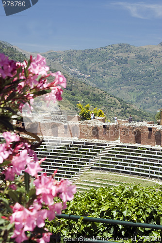 Image of taormina greek-roman theater italy