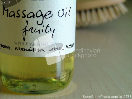 Image of massage oil bottle